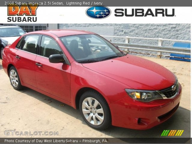 2008 Subaru Impreza 2.5i Sedan in Lightning Red