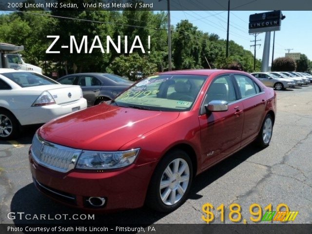 2008 Lincoln MKZ Sedan in Vivid Red Metallic