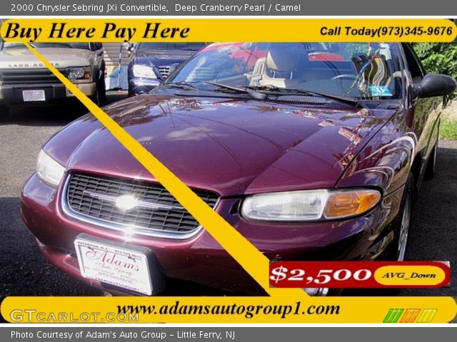 2000 Chrysler Sebring JXi Convertible in Deep Cranberry Pearl