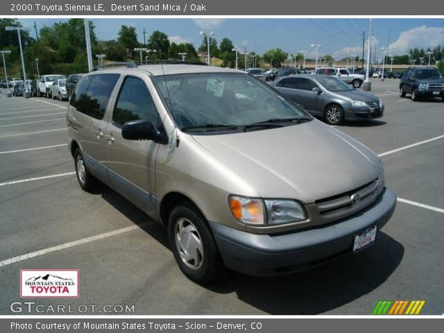2000 Toyota Sienna LE in Desert Sand Mica