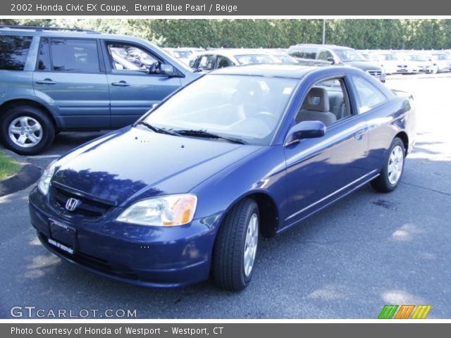 2002 Honda Civic EX Coupe in Eternal Blue Pearl