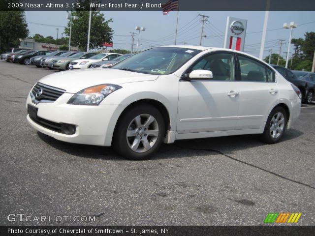 2009 Nissan Altima 3.5 SL in Winter Frost Pearl
