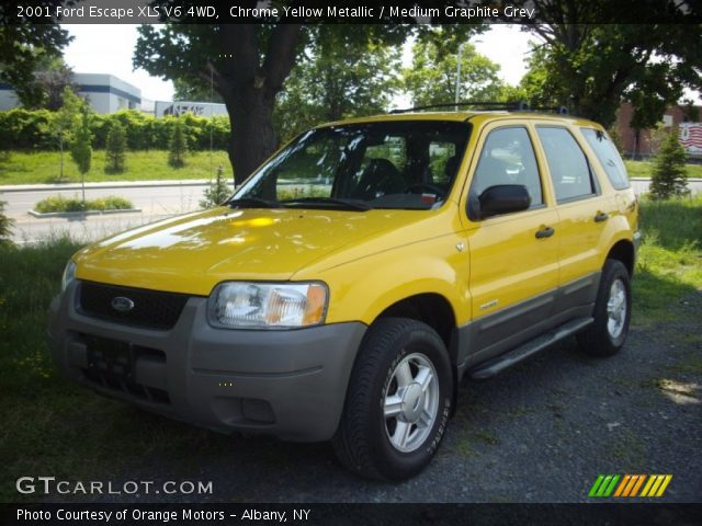 2001 Ford Escape XLS V6 4WD in Chrome Yellow Metallic