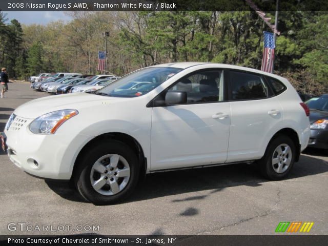 2008 Nissan Rogue S AWD in Phantom White Pearl