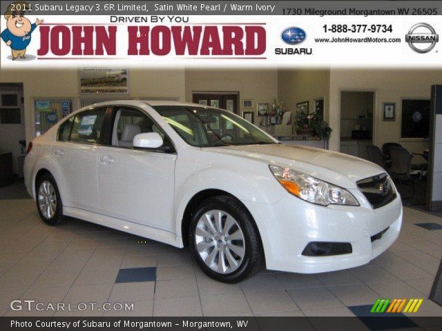 2011 Subaru Legacy 3.6R Limited in Satin White Pearl