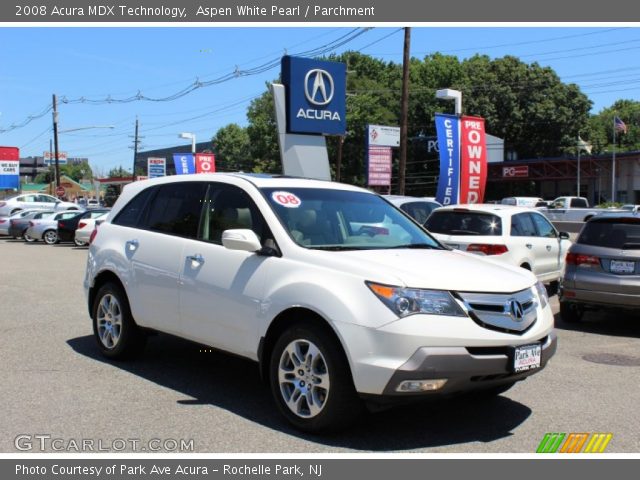 2008 Acura MDX Technology in Aspen White Pearl