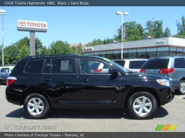 2008 Toyota Highlander 4WD in Black