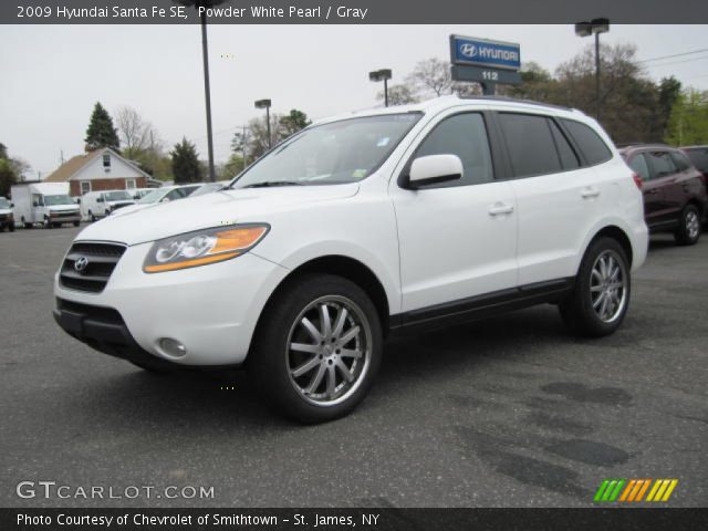 2009 Hyundai Santa Fe SE in Powder White Pearl