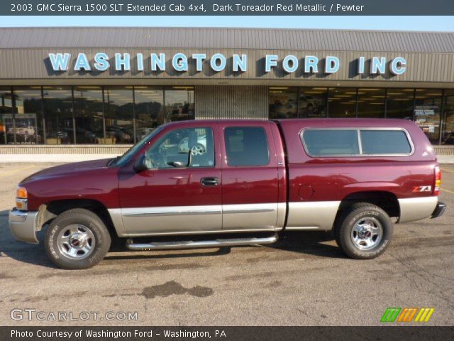 2003 GMC Sierra 1500 SLT Extended Cab 4x4 in Dark Toreador Red Metallic