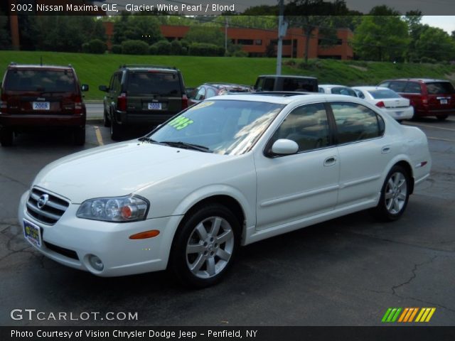 2002 Nissan Maxima GLE in Glacier White Pearl