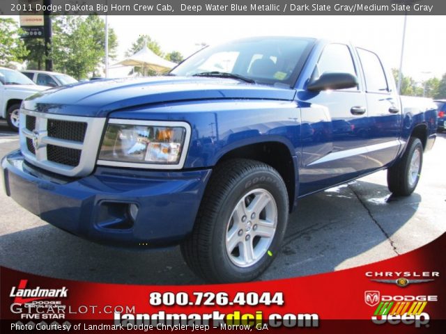 2011 Dodge Dakota Big Horn Crew Cab in Deep Water Blue Metallic
