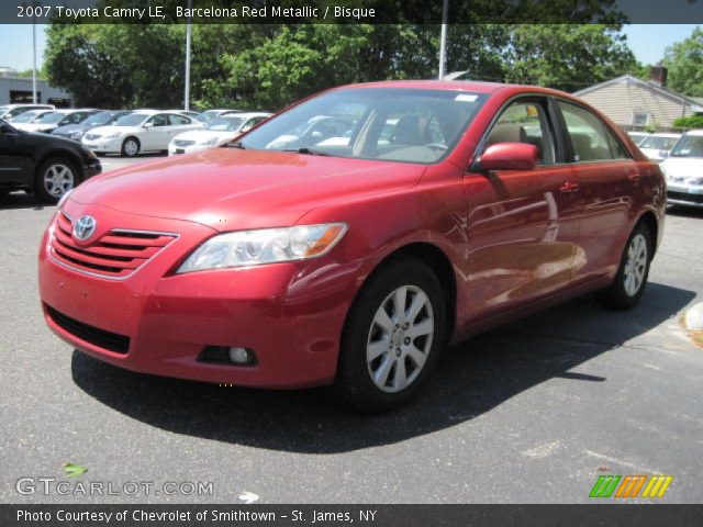 2007 Toyota Camry LE in Barcelona Red Metallic