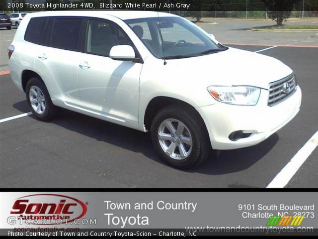 2008 Toyota Highlander 4WD in Blizzard White Pearl