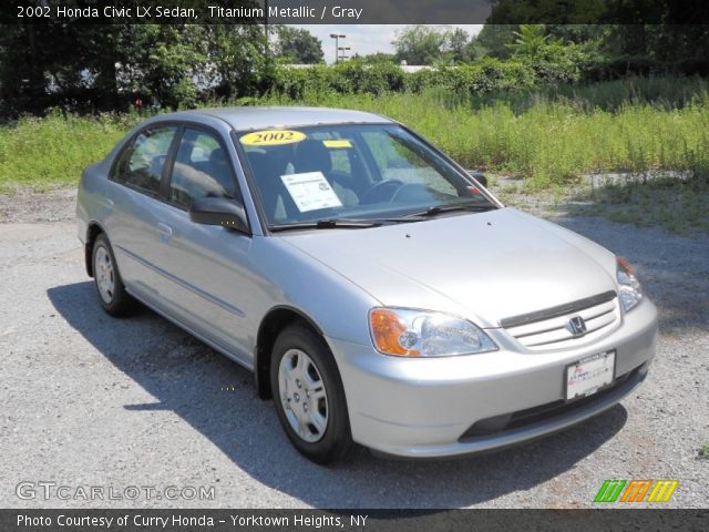 2002 Honda Civic LX Sedan in Titanium Metallic
