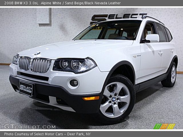 2008 BMW X3 3.0si in Alpine White