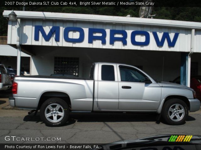 2007 Dodge Dakota SLT Club Cab 4x4 in Bright Silver Metallic