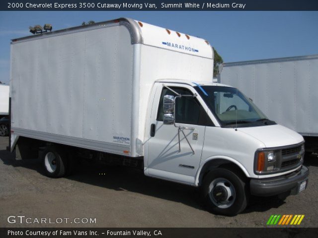 2000 Chevrolet Express 3500 Cutaway Moving Van in Summit White