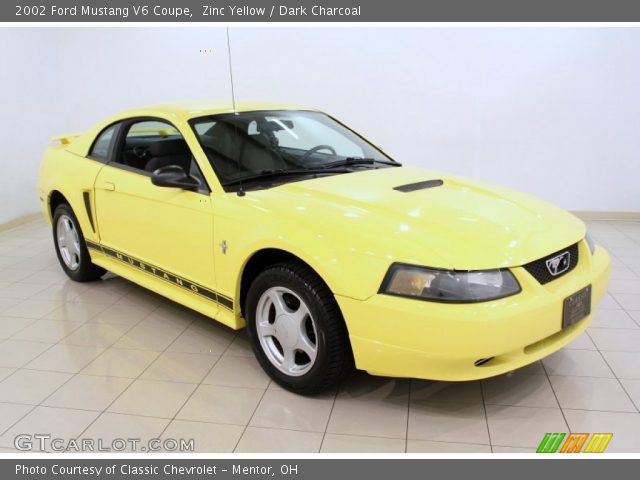 2002 Ford Mustang V6 Coupe in Zinc Yellow