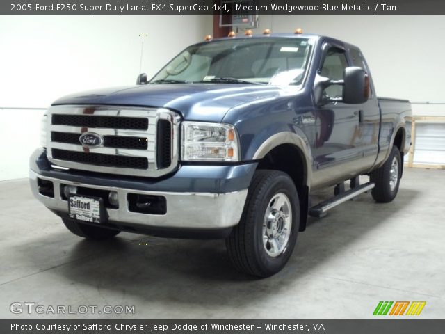 2005 Ford F250 Super Duty Lariat FX4 SuperCab 4x4 in Medium Wedgewood Blue Metallic