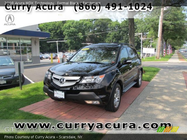 2008 Acura MDX Technology in Formal Black