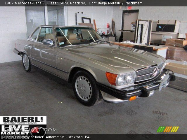 1987 Mercedes-Benz SL Class 560 SL Roadster in Light Beige Metallic