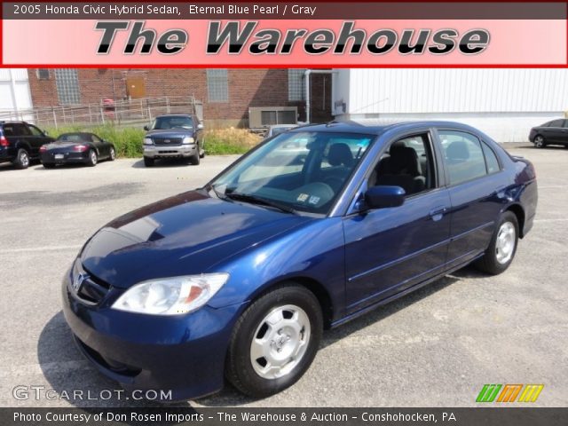2005 Honda Civic Hybrid Sedan in Eternal Blue Pearl