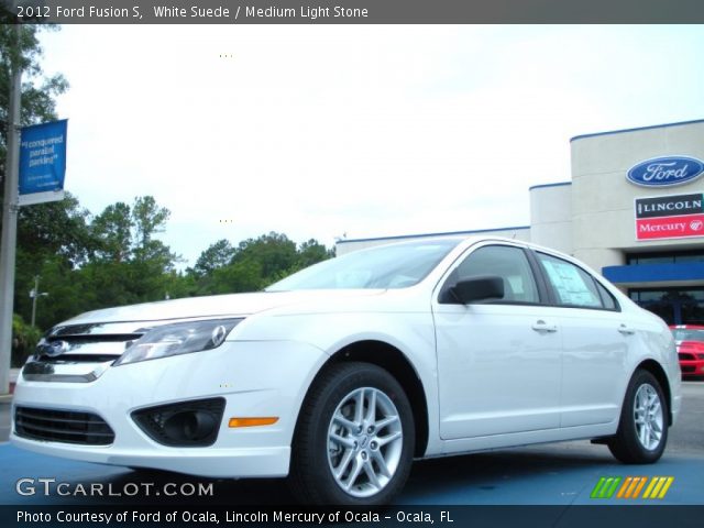 2012 Ford Fusion S in White Suede