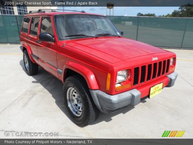 2000 Jeep Cherokee Sport in Flame Red