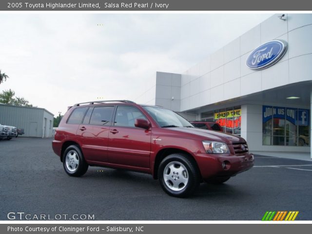 2005 Toyota Highlander Limited in Salsa Red Pearl