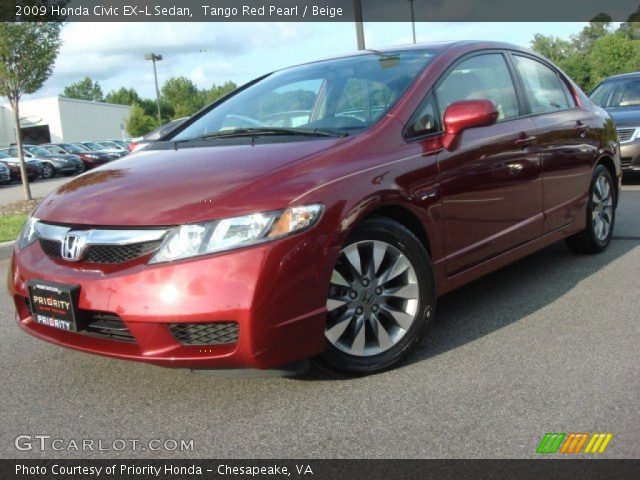 2009 Honda Civic EX-L Sedan in Tango Red Pearl