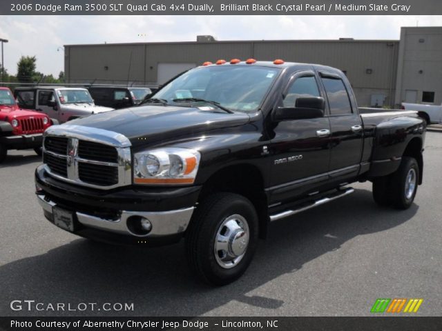 2006 Dodge Ram 3500 SLT Quad Cab 4x4 Dually in Brilliant Black Crystal Pearl