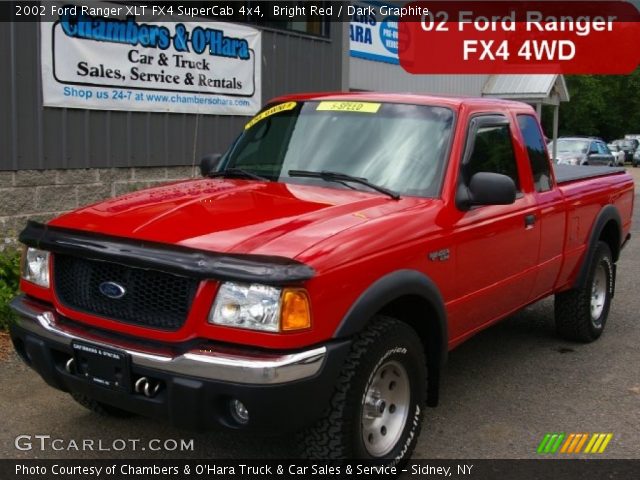 2002 Ford Ranger XLT FX4 SuperCab 4x4 in Bright Red