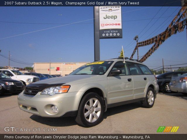 2007 Subaru Outback 2.5i Wagon in Champagne Gold Opal