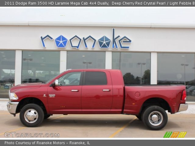2011 Dodge Ram 3500 HD Laramie Mega Cab 4x4 Dually in Deep Cherry Red Crystal Pearl