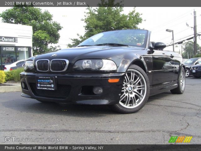 2003 BMW M3 Convertible in Jet Black