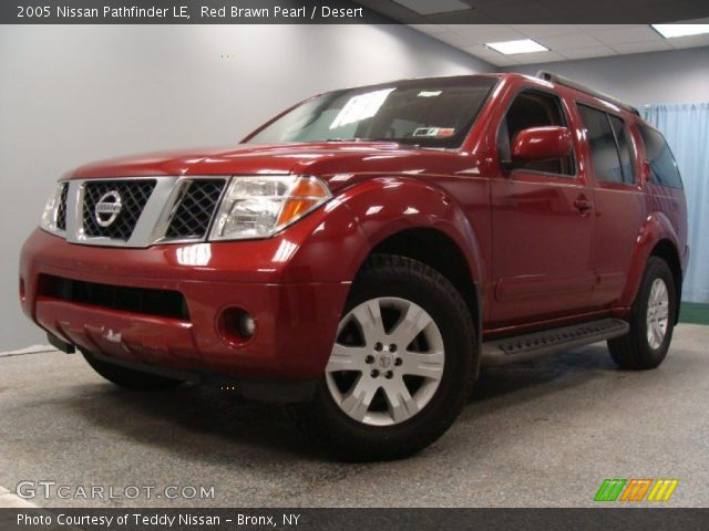 2005 Nissan Pathfinder LE in Red Brawn Pearl