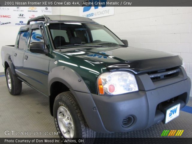 2001 Nissan Frontier XE V6 Crew Cab 4x4 in Alpine Green Metallic