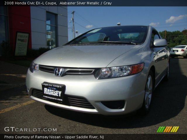 2008 Honda Civic EX-L Coupe in Alabaster Silver Metallic