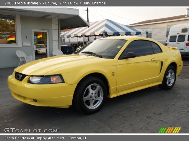 2003 Ford Mustang V6 Coupe in Zinc Yellow