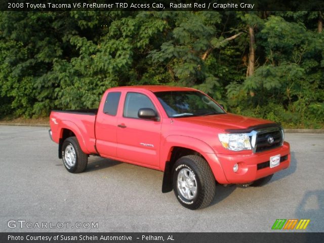 2008 Toyota Tacoma V6 PreRunner TRD Access Cab in Radiant Red