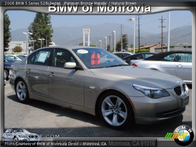 2008 BMW 5 Series 528i Sedan in Platinum Bronze Metallic