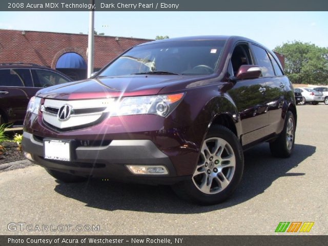 2008 Acura MDX Technology in Dark Cherry Pearl