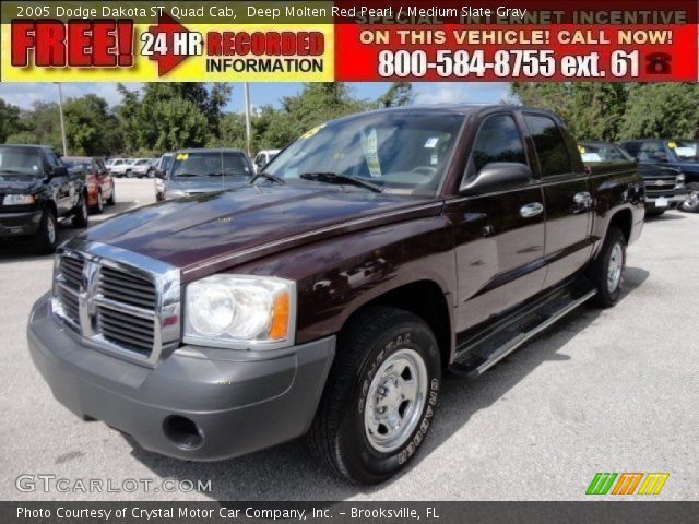 2005 Dodge Dakota ST Quad Cab in Deep Molten Red Pearl