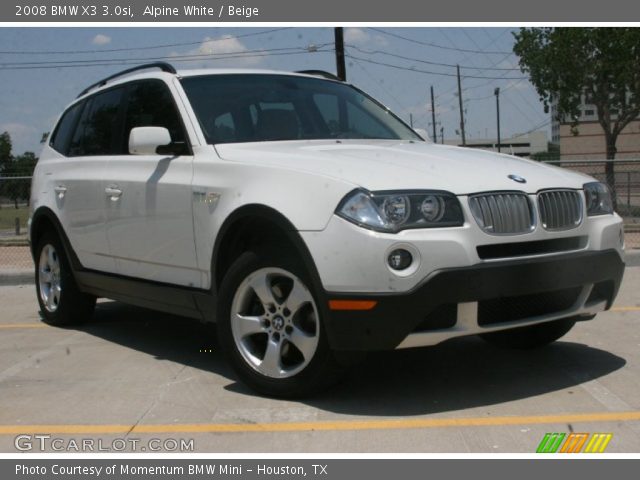 2008 BMW X3 3.0si in Alpine White