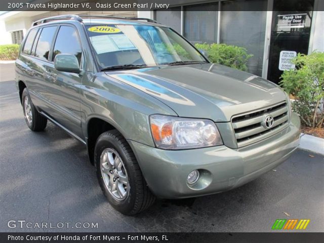 2005 Toyota Highlander V6 in Oasis Green Pearl