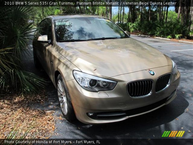2010 BMW 5 Series 535i Gran Turismo in Platinum Bronze Metallic