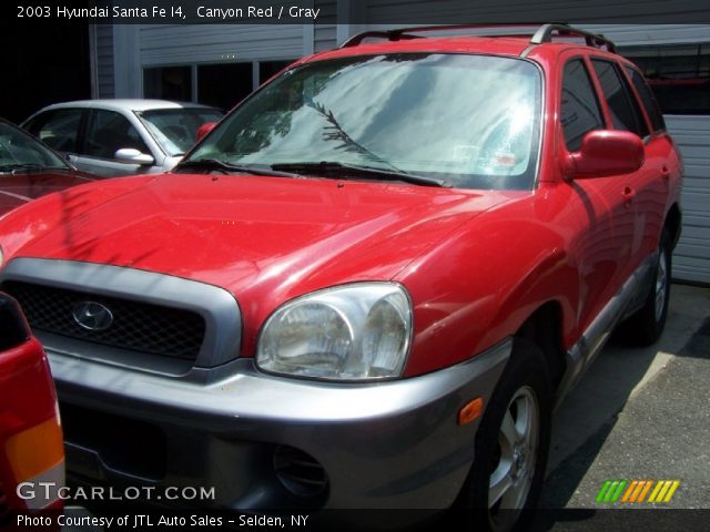 2003 Hyundai Santa Fe I4 in Canyon Red