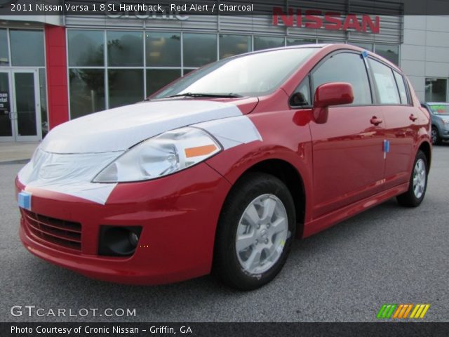 2011 Nissan Versa 1.8 SL Hatchback in Red Alert
