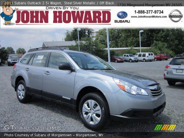 2011 Subaru Outback 2.5i Wagon in Steel Silver Metallic
