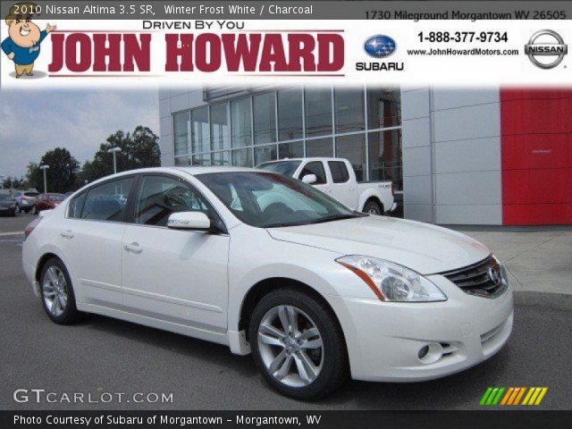 2010 Nissan Altima 3.5 SR in Winter Frost White
